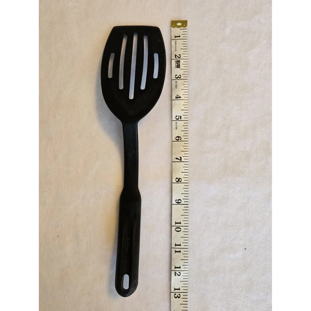 Pampered Chef Black Nylon Slotted Turner Spatula Heat Resistant 13